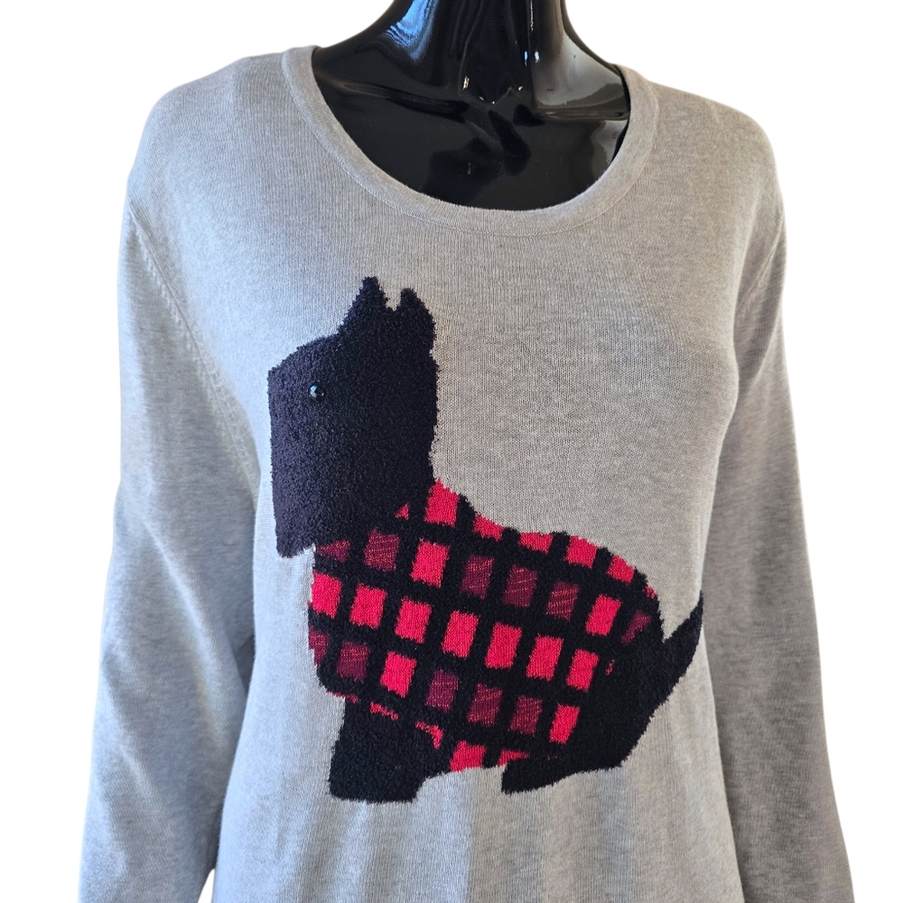 Catherines Scottie Dog Jacquard Christmas Sweater | NWT | Size 4X | 30 | 32W